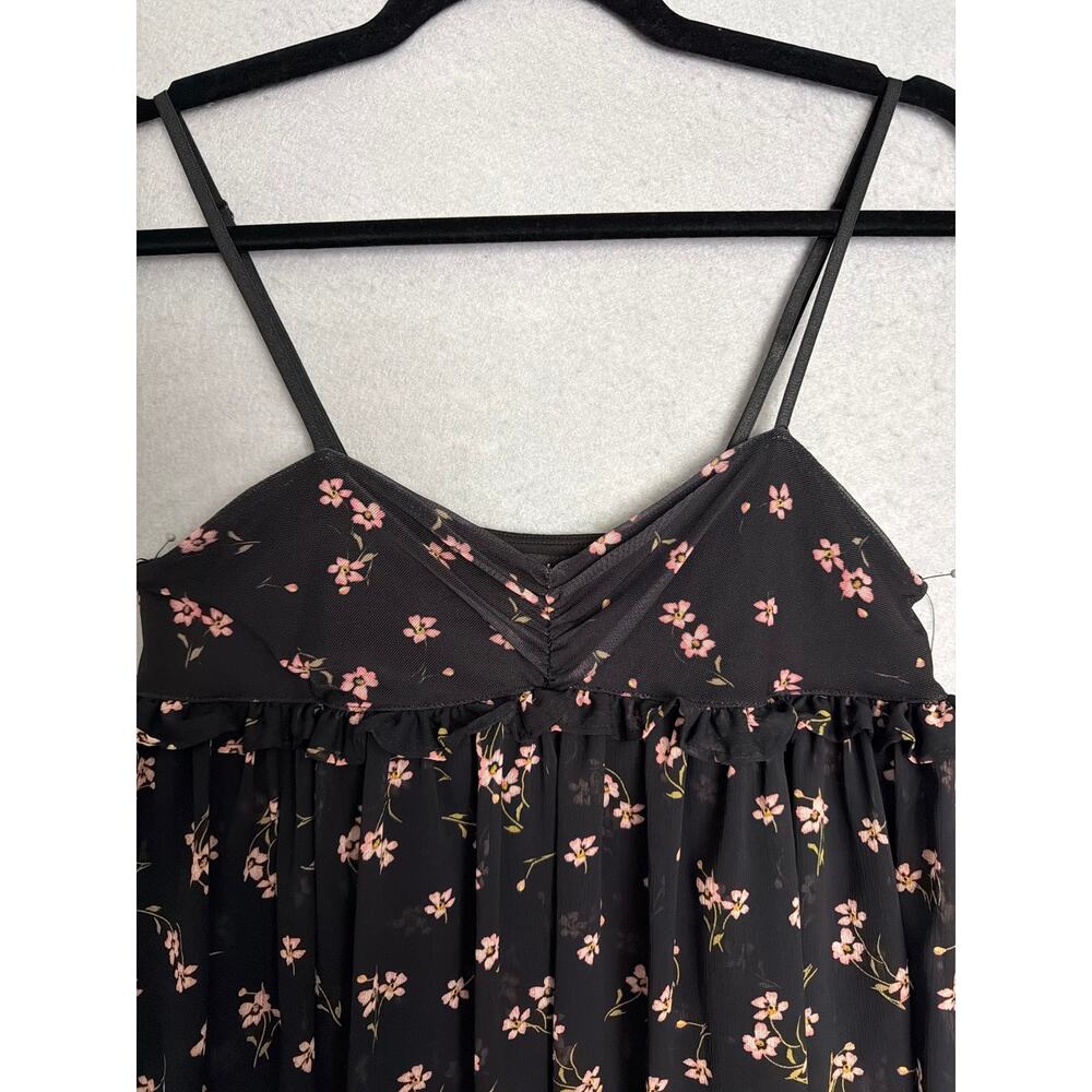 AFRM Britta Mini Dress Chiffon in Delicate Ditzy Women's Large NEW - Picture 3 of 11
